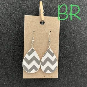Homemade wood earrings